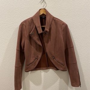 Privy Faux Suede Moto Jacket